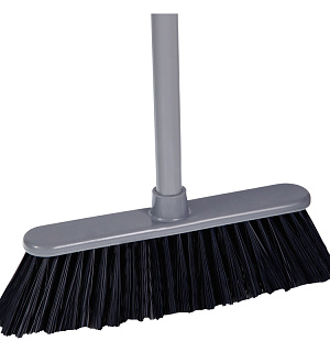 Щетка для уборки OfficeClean Professional с черенком 117см, ширина 30см, щетина 7см, пластиковая, еврорезьба