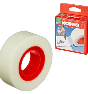 Клейкая лента канцелярская KORES 19х33 невидимая 53319