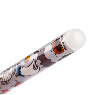 Ручка гелевая стираемая MESHU "Meow" синяя, 0,5мм, корпус ассорти