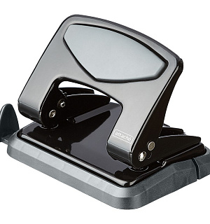 Дырокол Attache до 25 листов, с блокиратором, металлич., чёрный