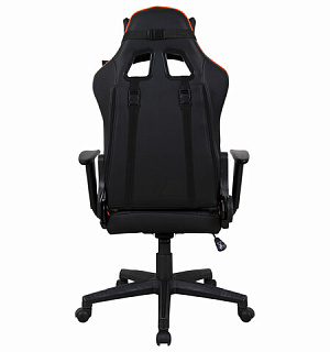 Кресло компьютерное BRABIX "GT Racer GM-100", две подушки, экокожа, черное/оранжевое, 531925