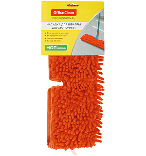 Насадка МОП для швабры OfficeClean Professional двусторонняя, 40*10см, микрофибра, оранжевая