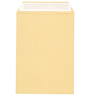 Пакет почтовый С5, Курт и К, 162*229мм, коричневый крафт, отр. лента, 90г/м2