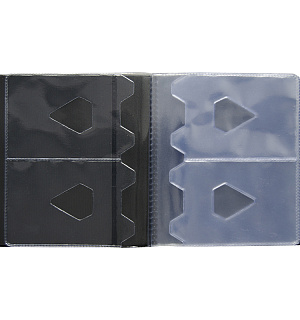 Кредитница OfficeSpace на 32 карты, ПВХ, коричневый, 2 ряда, горизонтальная