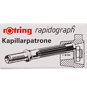 Чернила для рапидографа Rotring черные, картиридж, 3шт., картон. упаковка