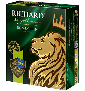 Чай Richard "Royal Green", зеленый, 100 пакетиков по 2г