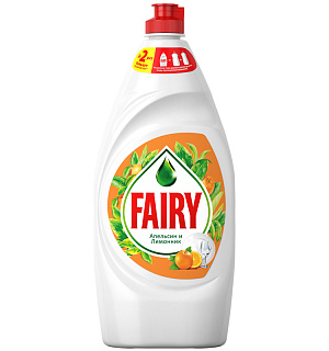Средство для мытья посуды Fairy "Апельсин и лимонник", 900мл