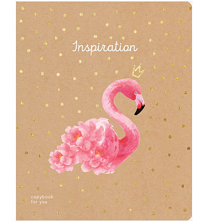 Тетрадь 48л., А5, клетка Greenwich Line "Trendy kraft", краф-картон, тиснение фольгой, 70г/м2