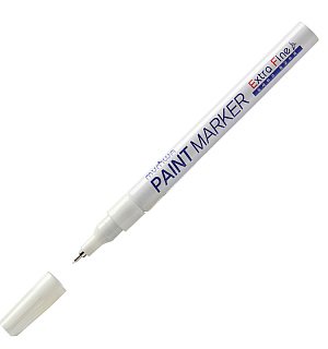 Маркер-краска MunHwa "Extra Fine Paint Marker" белая, 1мм, нитро-основа