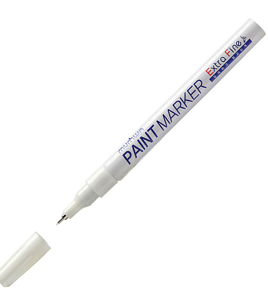 Маркер-краска MunHwa "Extra Fine Paint Marker" белая, 1мм, нитро-основа