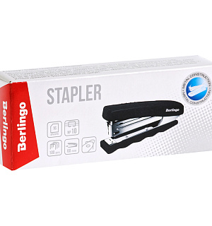 Степлер №10 Berlingo "Comfort" до 16л., пластиковый корпус, черный