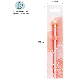 Ручка шариковая автоматическая MESHU "Pink pearl" синяя, 1,0мм