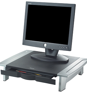 Подставка под монитор Fellowes FS-80311 "Office Suites", полка для хранения аксессуаров