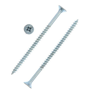 Саморезы универсальные ТУНДРА krep 5.0x80 мм, цинк, 100 шт.