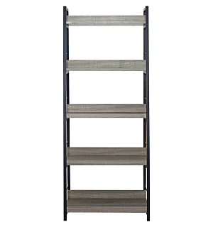 Стеллаж на металлокаркасе BRABIX "LOFT SH-003", 600х350х1500 мм, 5 полок, цвет дуб антик, 641235