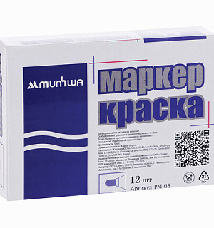 Маркер-краска лаковый (paint marker) MUNHWA, 4 мм, КРАСНЫЙ, нитро-основа, алюминиевый корпус, PM-03