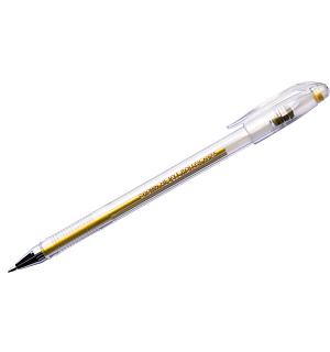 Ручка гелевая Crown "Hi-Jell Metallic" золото металлик, 0,7мм