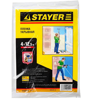 Пленка защитная укрывная 7 мкм 4х12,5 м STAYER 1225-07-12