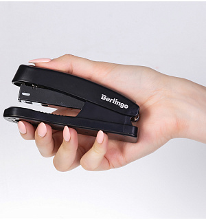 Степлер №24/6, 26/6 Berlingo "Universal" до 30л., пластиковый корпус, черный