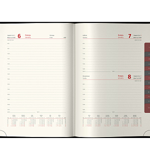 Ежедневник датированный 2023г., А5, 184л.,  кожа, Delucci, гладкая кожа, зол. срез, коричневый