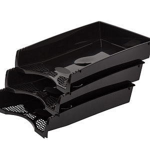 Лоток для бумаг Attache эконом 3шт/уп чёрный