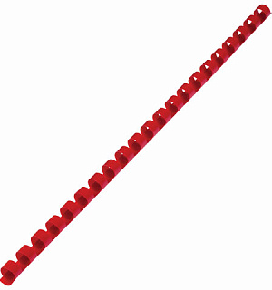 Пружины пластиковые для переплета, КОМПЛЕКТ 100 шт., 8 мм (для сшивания 21-40 л.), красные, BRAUBERG, 530908