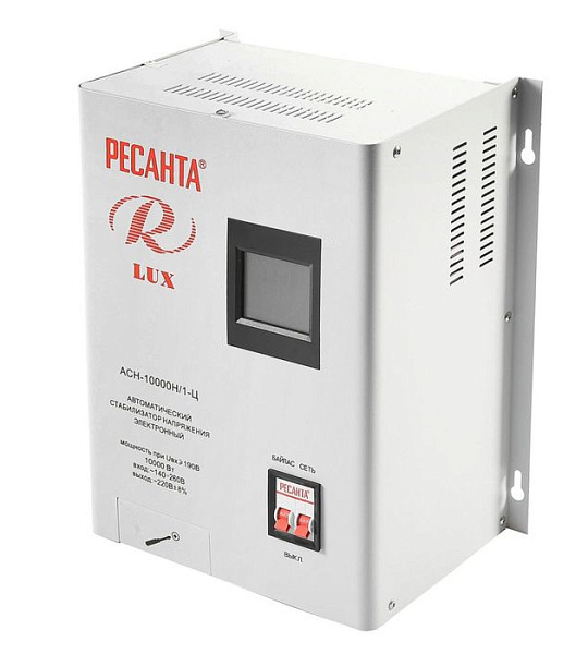 Стабилизатор напряжения Ресанта АСН-10000Н/1-Ц электронный, однофазный, серый