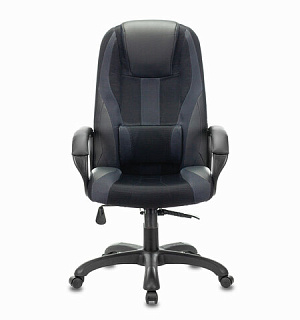 Кресло компьютерное BRABIX PREMIUM "Rapid GM-102", НАГРУЗКА 180 кг, экокожа/ткань, черное/серое, 532105