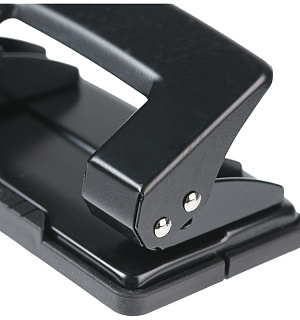 Дырокол Berlingo "Universal" 10л., металлический, черный, с линейкой