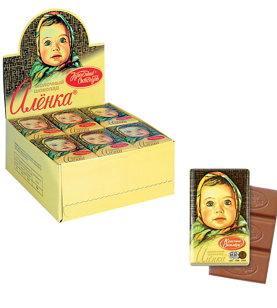 Шоколад КРАСНЫЙ ОКТЯБРЬ "Аленка", 15 г, в шоубоксе, КО07747