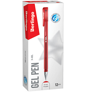 Ручка гелевая Berlingo "X-Gel" красная, 0,5мм