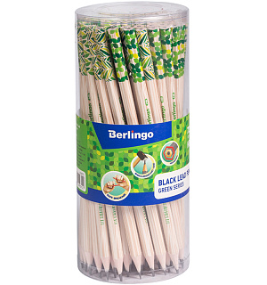 Карандаш ч/г Berlingo "Green Series" HB, шестигран., заточен., пластиковый, ассорти