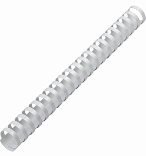 Пружины пластиковые для переплета, КОМПЛЕКТ 50 шт., 28 мм (для сшивания 201-240 л.), белые, BRAUBERG, 530817