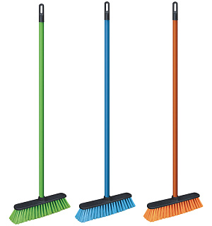 Щетка для уборки York "Centi" с черенком 110см, ширина 31см, пластик, ассорти