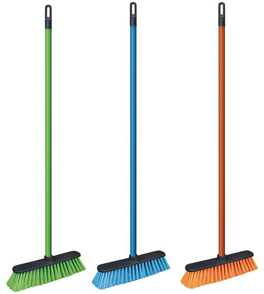 Щетка для уборки York "Centi" с черенком 110см, ширина 31см, пластик, ассорти