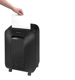 Уничтожитель (шредер) FELLOWES LX201, 5 уровень секретности, 2x12 мм, 12 листов, 22 л, черный, FS-50500