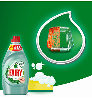 Средство для мытья посуды Fairy "Нежные руки. Чайное дерево и мята", 450мл