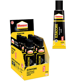 Клей универсальный МОМЕНТ-1, 30 мл, в шоу-боксе, 873854