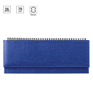 Планинг недатированный, 330*130мм, 56л., кожзам, OfficeSpace "Nebraska", синий