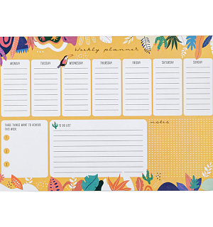 Планер на неделю MESHU 297*210мм (А4), 30л., "Bright life", на склейке