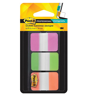 Флажки-закладки Post-it "Professional", суперклейкие, 25*38мм, 22л*3 цвета, блистер