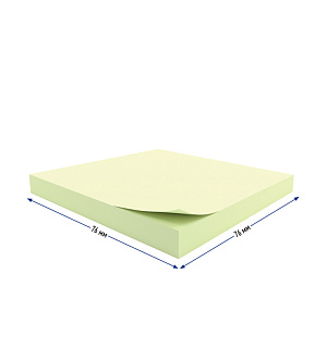 Самоклеящийся блок Berlingo "Standard", 76*76мм, 100л, зеленый