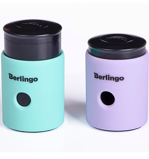 Точилка пластиковая Berlingo "Instinct" 1 отверстие, контейнер, ассорти, дисплей-бокс