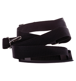 Портфель OfficeSpace "London", ткань, черный, 2 отделения, метал. замок, с ремнем