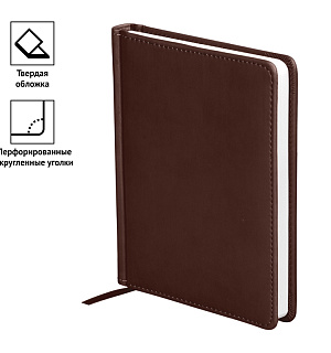 Ежедневник датированный 2023г., A6, 176л., кожзам, OfficeSpace "Winner", коричневый