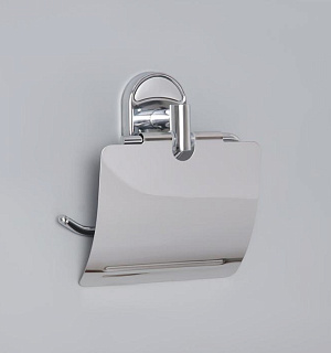 Держатель для туалетной бумаги с крышкой, Accoona A11205, цвет хром