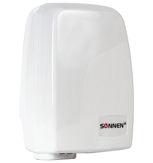 Сушилка для рук SONNEN HD-120, 1000 Вт, пластиковый корпус, белая, 604190