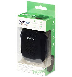 Колонка портативная Smartbuy Bloom, 3Вт, Bluetooth, MP3, FM-радио, до 5 часов работы, черный