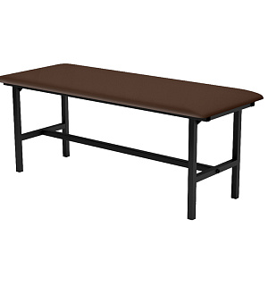 Банкетка без спинки Берта БМ 4, 1200*430*475 каркас черный муар, кожзам темно-коричневый К-006