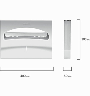 Диспенсер для покрытий на унитаз LAIMA PROFESSIONAL INOX, (V1) 1/2, нержавеющая сталь, зеркальный, 605703
